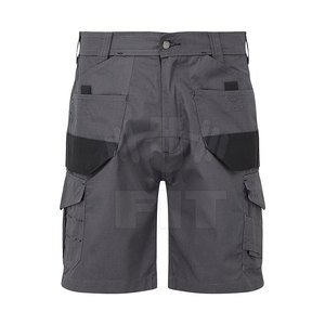 Vente en gros Short cargo unisexe Mid Fitness taille élastique en coton personnalisé High Street Solid Pattern Logo Decoration Men's Work - Product Image 1