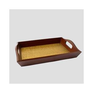 <b>Smart</b> Choice Wooden Enamel Serving Tray Reliable <b>Kitchen</b> Food Tray - Product Image 1