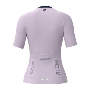 Maillot de cyclisme pour femme GLIDE Lilac - Respirant, léger, à manches courtes, pour vélo de route - Product Image 5