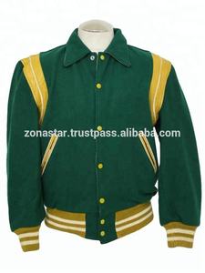 Vestes de baseball en cuir de vachette véritable de haute qualité avec logo personnalisé manteaux d'hiver à carreaux grande taille pour les moutons de l'école et du collège - Product Image 4