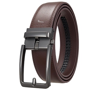 Custom Men's Casual Cowhide Leather Alloy Pin Buckle <b>Belt</b> 2-3cm Width With Custom Logo for Wholesale - Product Image 3