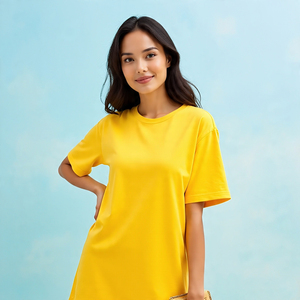 Camisetas de manga corta de gran tamaño para mujer, Camiseta holgada de algodón y poliéster, Camiseta deportiva de talla grande para mujer - Product Image 2