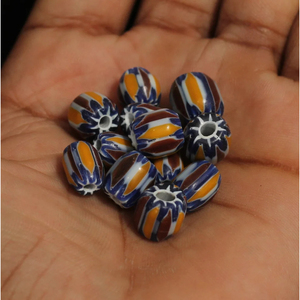 Cuentas de cristal pulido con patrón de Chevron, forma redonda para la fabricación de joyas para pulseras sueltas y proyectos de Murano - Product Image 4