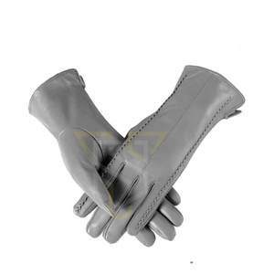 Gants en cuir respirants et imperméables à doigts entiers pour hommes, vêtements d'hiver pour scènes d'extérieur, style uni du Pakistan - Product Image 3