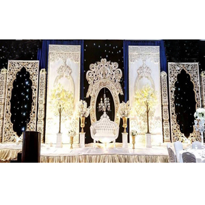 Splendide Décoration de Scène de Mariage Classique Vintage Professionnelle en Fibre de Verre Légère – Magnifiques Décorations de Mariage - Product Image 1