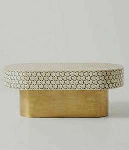 Taburete de madera con incrustaciones de perlas madre exquisitas modernas para la decoración del hogar para Ramadán, dormitorio, mesa de centro, asientos, gimnasio, taller - Product Image 2