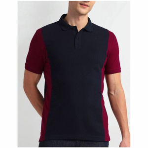 Media cremallera personalizada para hombre para camisa Polo con diseño de punto de seda helada Casual-Formal 100% cuello de algodón patrón sólido - Product Image 3