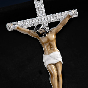 Collar con Colgante de Diamantes de Imitación Personalizado Estilo Hip Hop para Hombre - Product Image 1