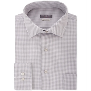 Camicia da Uomo Van Heusen 100% Cotone Vestibilità Classica/Regolare Colletto Flessibile Elasticizzato Antipiega Popeline Viola L/6XL ODM - Product Image 1