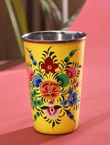 กระจกทาสีมือสีแดงในสแตนเลสใช้สําหรับโรงแรมและร้านอาหารหรืองานปาร์ตี้ - Product Image 3