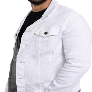 Chaqueta vaquera de diseño de lujo para hombre, chaqueta vaquera transpirable de fácil uso, chaqueta vaquera superventas para hombre con tela duradera - Product Image 3