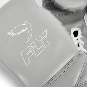 Gants de boxe en cuir de qualité supérieure avec fermeture auto-agrippante, antidérapants, à doigts entiers, réglables par lacets, utilisés pour le Muay Thai et les combats de rue - Product Image 4