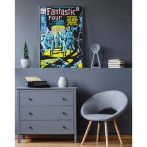 Póster Retro de la Portada de la Revista de Cómics de Marvel, Los 4 Fantásticos, para Decoración de Pared - Product Image 4