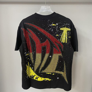 Camiseta de Verano de Manga Corta con Estampado de Diamantes y Alienígenas, de Alta Calidad, para Hombre y Mujer, Gran Venta - Product Image 2