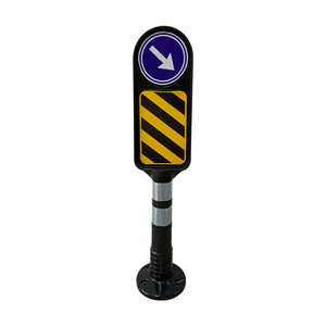 Reflective Roadway Median <b>Strip</b> Caution Safety Sign Board-Steel or <b>PVC</b> - Product Image 1