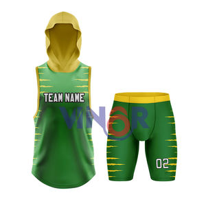 Conjunto de Uniforme de Fútbol Americano 7 contra 7 con Bandera Estadounidense, Uniformes de Fútbol con Capucha 7v7, Uniformes de Compresión Personalizados, Servicio OEM - Product Image 1