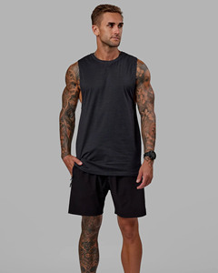 Débardeur personnalisé OEM imprimé, haute qualité, pour homme, sport, fitness, streetwear, sans manches, coton côtelé, coupe ajustée. - Product Image 4