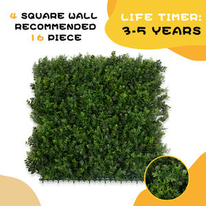 جدار نباتات صناعية من Shein بأبعاد 50×50 سم، ورق شجر صناعي للخصوصية في الحديقة المنزلية والديكورات الداخلية الحديثة - Product Image 4