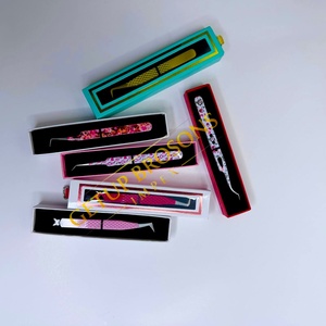 High Quality GETUP BROSONS IMPEX GBI-EET 90/curve/isolation Stainless Steel <b>Silver</b>/Red/Gold Colors Smooth Eyelash Tweezers - Product Image 5