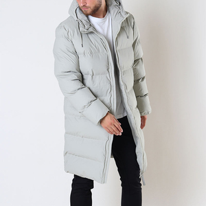 Chaqueta acolchada de abrigo largo de invierno para hombre con estilo duradero con cuello con capucha, característica ligera para clima frío, hecha de tela de burbujas - Product Image 1