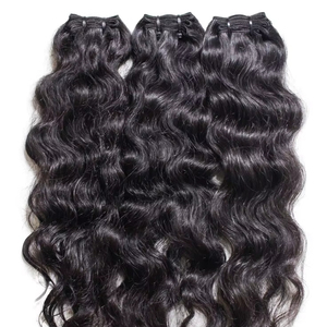 Pelo indio natural de la máquina de cierre de la trama de doble dibujado - Product Image 1