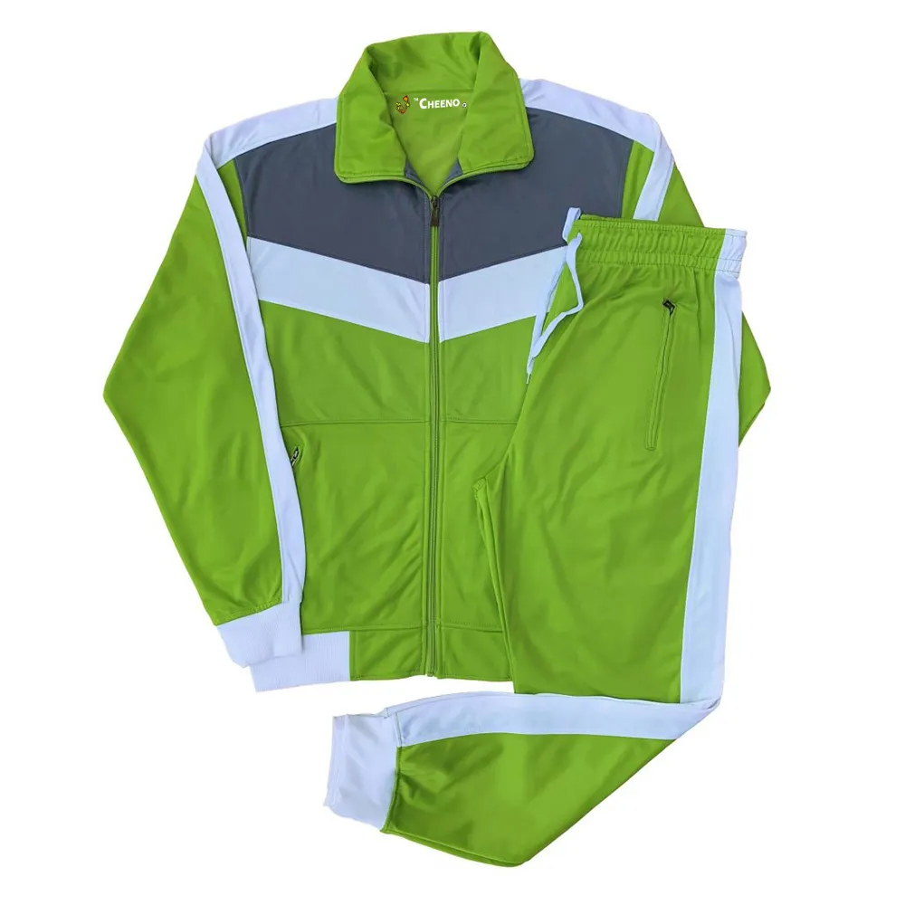 Lime-Green-Men Men iClimate Active Jogger Tracksuit Set Men Sportswear Track Suit Outdoor Mountaineering Zipper Design