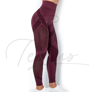 Leggings de Yoga de Cintura Alta hasta el Tobillo para Mujer, Estilo Moderno, Sólidos, Cómodos, Transpirables, de Spandex/Nailon, con Efecto Push-Up - Product Image 3