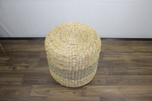 Pouf Ottoman en Jacinthe d'Eau Comehome Décoration d'Intérieur Fait Main Écologique - Product Image 2