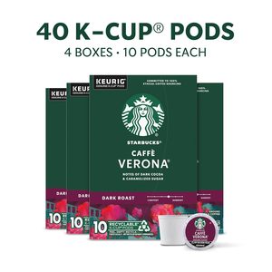 Capsules de café Starbucks K-Cup, torréfaction foncée, Caffè Verona pour les machines Keurig, 100% Arabica, 1 boîte (40 capsules) - Product Image 5