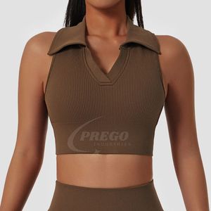Nuevo Conjunto Deportivo de Dos Piezas al por Mayor, Personalizado, Elegante, Top Deportivo Corto de Yoga Ligero, Talla Grande, Leggings de Gimnasio, Top Antideslizante - Product Image 4