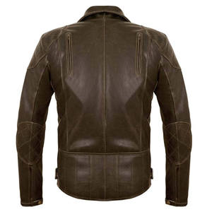 Blouson de moto unisexe en cuir 2026, robuste, pour motard, en cuir de vachette véritable, coupe-vent, fabricant OEM en gros - Product Image 3