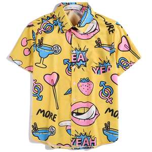 Camisetas de manga corta Anti-Uv de secado rápido transpirable con estampado de transferencia por sublimación de alta calidad para hombre, tela satinada de poliéster 100% - Product Image 6