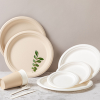 Assiettes compostables en bagasse écologiques pour usage unique lors d'événements, de traiteurs et de fêtes - SHYAMA ENTERPRISES Inde