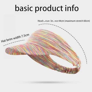 Wholesale Price Custom Logo and Colors Baseball Golf and Fitness Sport Wear Sublimation Caps Outdoor Adjustable Sun Visor <b>Hats</b> - Product Image 4