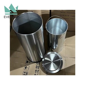 DB-35O 4.5 Gallon Stainless Steel Swivel Door Lid Waste Trash <strong>Bin</strong> <strong>Swing</strong> Top Dustbin Trashbin Swingtop Wastebin Entryway Bathroom - Product Image 6