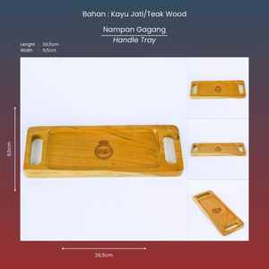 ถาดเสิร์ฟไม้มีสไตล์พร้อมที่จับอุปกรณ์จัดระเบียบใช้งานได้สำหรับห้องครัวห้องนั่งเล่นทานอาหารโต๊ะกาแฟสำหรับงานแต่งงาน - Product Image 4