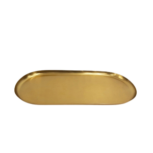 Bandeja de servicio de vajilla de hierro de Color de madera rústica personalizada, pedido a granel para Decoración de mesa de boda, bandeja ovalada - Product Image 6