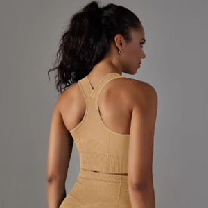 Wholesale Gym Fitness Set Yoga Workout Sports Activity Set <b>Seamless</b> Long Sleeve <b>Leggings</b> 5-Piece Women's Yoga Set - Product Image 3