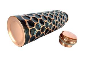 Botella de agua potable directa de cobre con corte de diamante negro de alta calidad, para agua hirviendo - Product Image 4