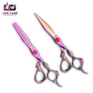 ชุดกรรไกรตัดผมมืออาชีพ ด้ามจับลายมังกรหลากสี กรรไกรคมสไตล์ญี่ปุ่น โดย Life Care Instruments - Product Image 1