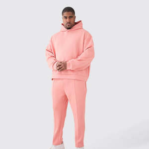 Ensemble de survêtement à capuche surdimensionné avec logo personnalisé, survêtement pour hommes, marque privée, ensemble de jogging, survêtement en molleton technique avec broderie délavée - Product Image 6