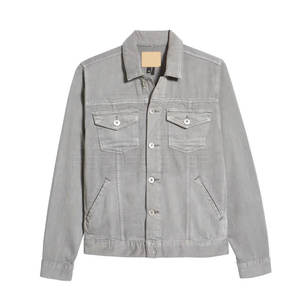 Chaqueta vaquera ligera de invierno para hombre personalizada de alta calidad con cuello levantado para exteriores a la venta - Product Image 5