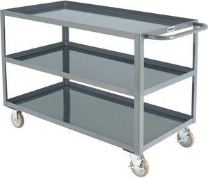 High Quality 3-Tier Metal Rolling <b>Tool</b> <b>Cart</b> Factory Direct From Vietnam Heavy Duty Handle Wheels <b>for</b> Garage Warehouse Storage - Product Image 3