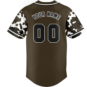 Camisetas de Béisbol al por Mayor, OEM, Lisas, para Sublimación, Completamente Bordadas, Cuello en V - Product Image 5