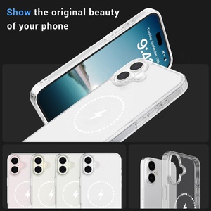 5-in-1 magnetische transparante telefoonhoes met 2 gehard glazen screensavers + 2 camerabeschermers voor <span class=keywords><strong>iPhone</strong></span> 16 17 Pro Max - Product Image 4