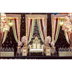Decoración de Escenario con Temática de Boda India de Lujo, Decoración de Escenario para Bodas Musulmanas, Decoración de Escenario para Recepciones en el Reino Unido - Product Image 5