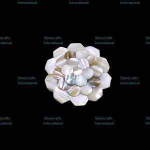 Espejo de tamaño pequeño moderno con marco de madreperla para decoración elegante de Boutique de oficina en casa con opción de tamaño personalizado - Product Image 2