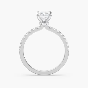 Anillo de Compromiso con Diamante Cultivado en Laboratorio de Corte Radiante de 1.20 CTW, Certificado IGI, Oro Sólido de 14K - Product Image 4