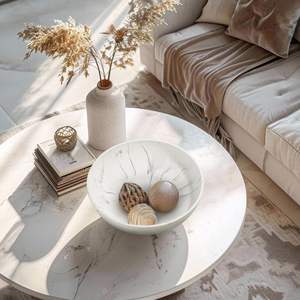 Cuenco para servir de mármol Natural de alta calidad, calidad superior, forma de acabado blanco, decoración contemporánea de tendencia más vendida para el hogar - Product Image 4