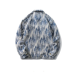 Veste en jean déchirée surdimensionnée pour homme, design à l'avant effiloché, finition délavée, couleurs et tailles personnalisables, polaire - Product Image 6